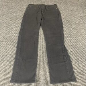Levis 514 Jeans Mens 30x29 Black Denim White Label Straight Leg Dark Wash Mid